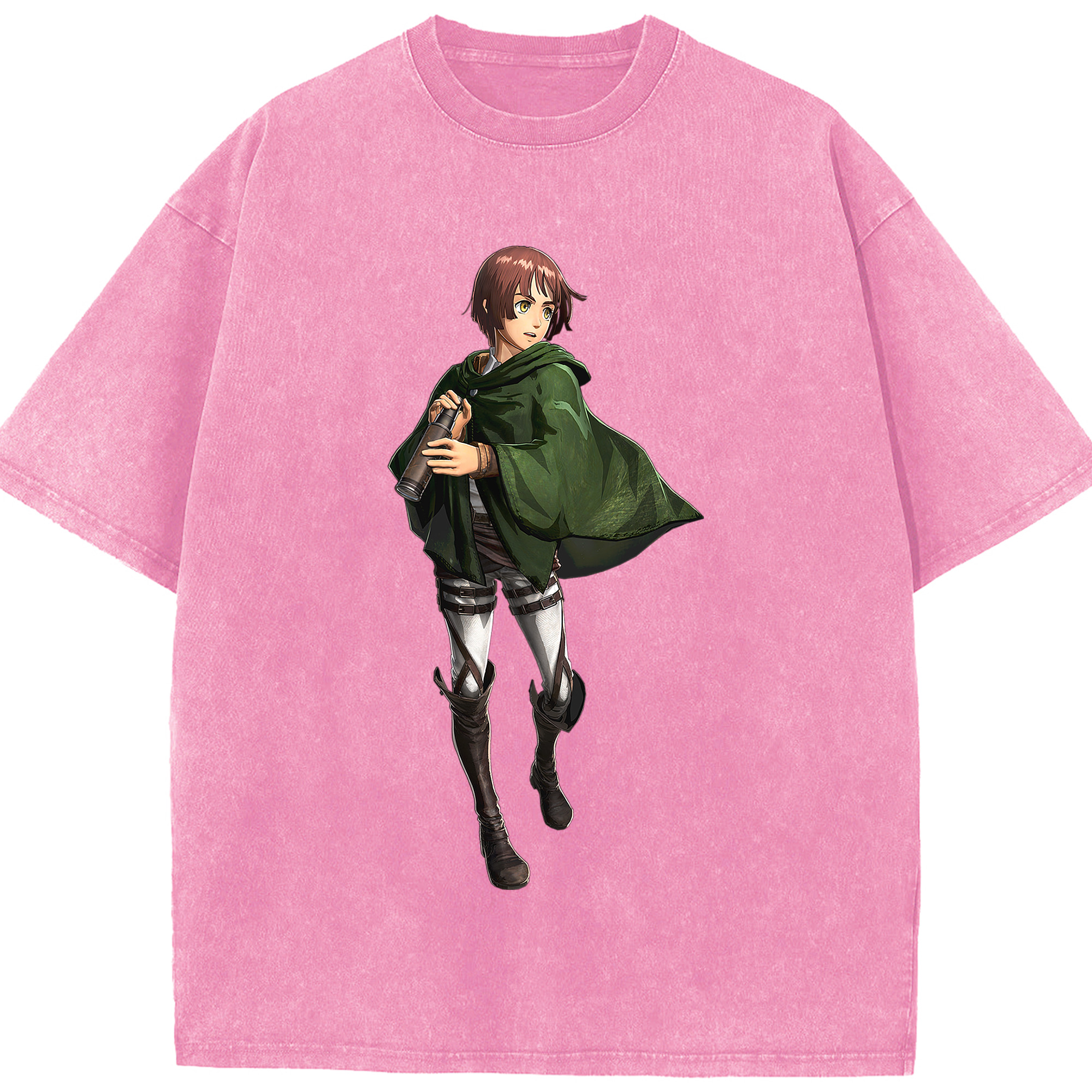 （画像用） 進撃の巨人 Attack on Titan 綿100% ヴィンテージ風 半袖Tシャツ（フロントプリント）